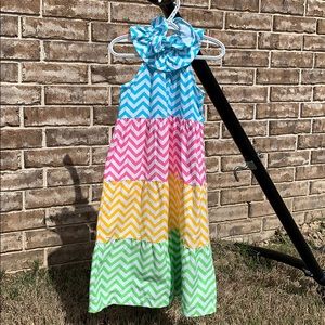 Beautiful Mud Pie Chevron Maxi dress! Would be a great Easter dress!